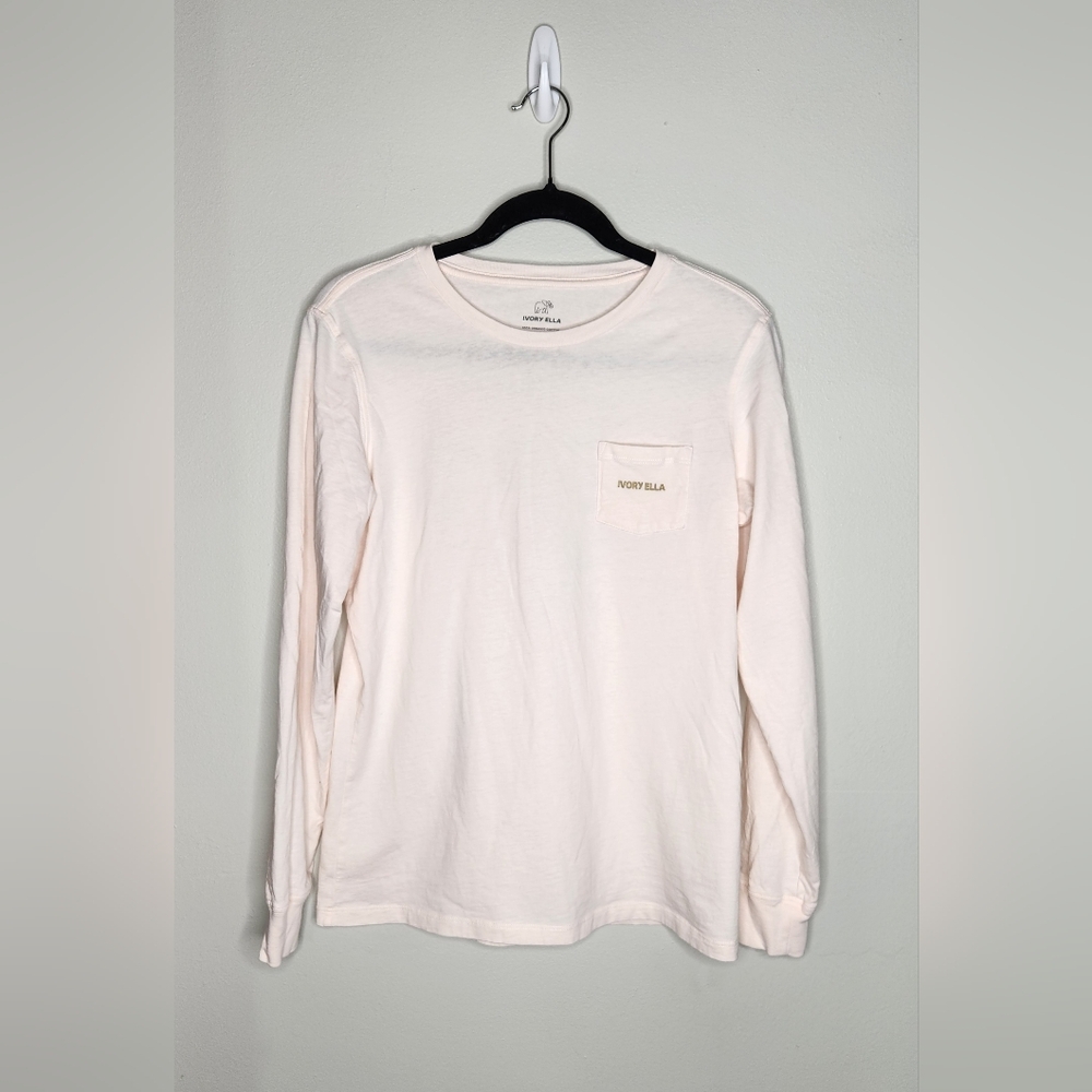Women’s Ivory Ella Long Sleeve Pocket T-Shirt